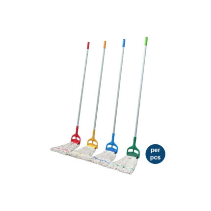 Cotton Mop 450 Gram With Aluminum Handle 130 And Plastic Mop Holder / 1pcs