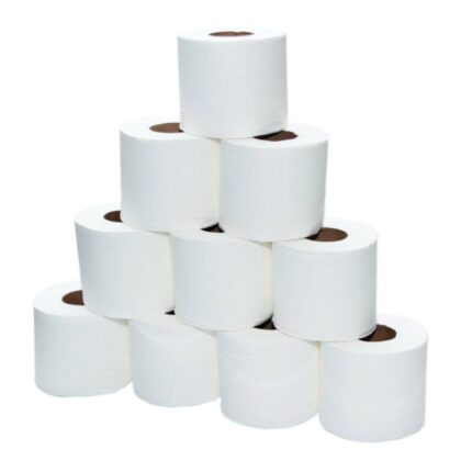 Fine Toilet Paper Tissue Roll ,2 Ply, Bundle of 10 Rolls